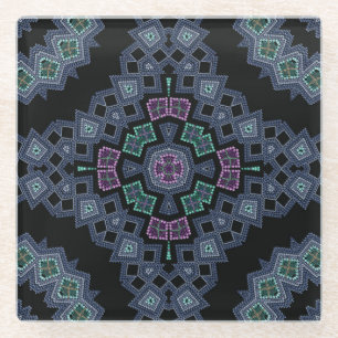 Dessous-de-verre En Verre Motif perlé
