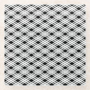 Dessous-de-verre En Verre Motif rayé de plaid