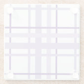 Dessous-de-verre En Verre Motif rayures violettes (Dos)