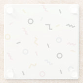 Dessous-de-verre En Verre Motif Retro Squiggle (Dos)