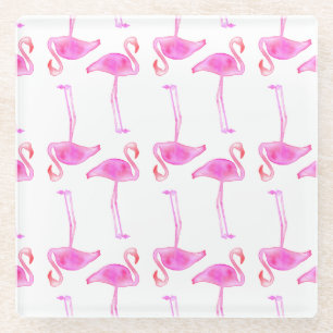 Dessous-de-verre En Verre Motif rose 2 de Flamant rose
