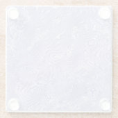 Dessous-de-verre En Verre Motif Silky Blue Moire (Dos)