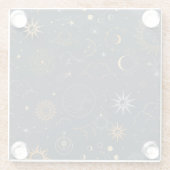 Dessous-de-verre En Verre Motif Stars & Planètes (Dos)