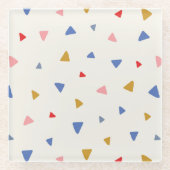 Dessous-de-verre En Verre Motif triangle à main (Devant)