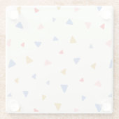 Dessous-de-verre En Verre Motif triangle à main (Dos)