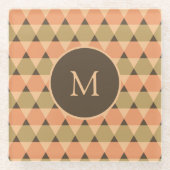 Dessous-de-verre En Verre Motif triangles (Devant)