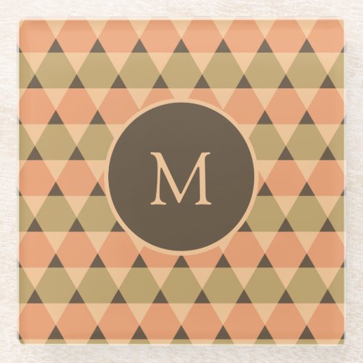 Dessous-de-verre En Verre Motif triangles (Devant)