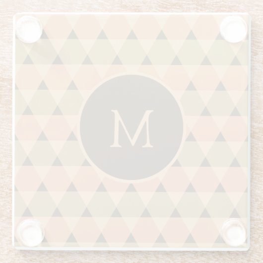 Dessous-de-verre En Verre Motif triangles (Dos)