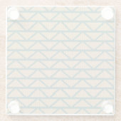 Dessous-de-verre En Verre Motif tricoté par style ethnique (Dos)