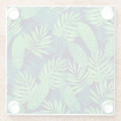 Dessous-de-verre En Verre Motif tropical de feuille (Dos)