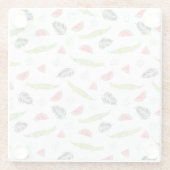 Dessous-de-verre En Verre Motif Tropical Watermelon & Crocodile (Dos)