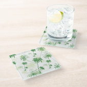 Dessous-de-verre En Verre Motif vert de palmier (Incliné)