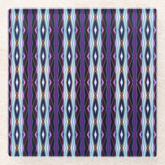 Dessous-de-verre En Verre Motif violet unique (Devant)