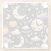 Dessous-de-verre En Verre Motif Whimsical Halloween Night Sky (Dos)