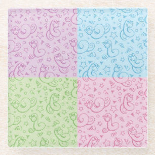 Dessous-de-verre En Verre motifs avec des serpents