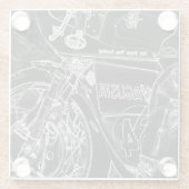 Dessous-de-verre En Verre Motorcycle 1 coastercnm (Dos)