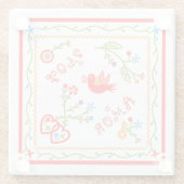 Dessous-de-verre En Verre Mouchoirs d'amour de Valentine (Dos)