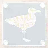 Dessous-de-verre En Verre Mouette | sauvage et libre (Dos)