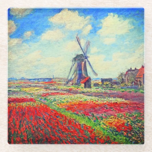 Dessous-de-verre En Verre Moulin à vin Monet Tulips (Devant)