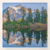 Dessous-de-verre En Verre Mount Shuksan mirrored in Reflection Lake (Devant)