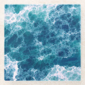 Dessous-de-verre En Verre Mousse mer (Devant)