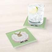 Dessous-de-verre En Verre Mouton blanc souple (Incliné)