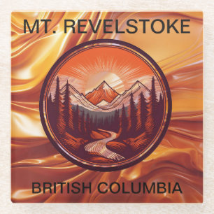 Dessous-de-verre En Verre Mt. Revelstoke Colombie-Britannique