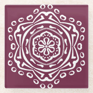 Dessous-de-verre En Verre Mulberry Mandala