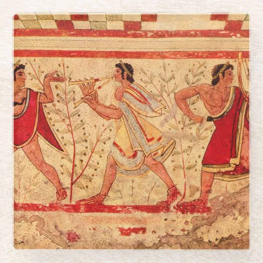 Dessous-de-verre En Verre Musiciens d'Etruscan (Devant)