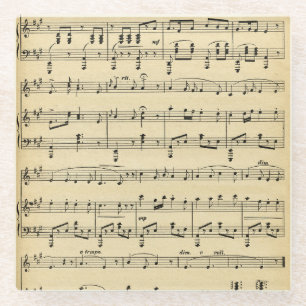 Dessous-de-verre En Verre Musique Antique Sheet