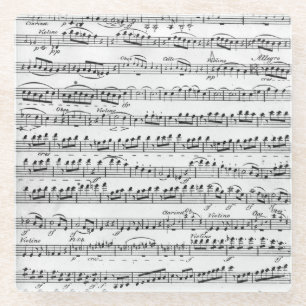 Dessous-de-verre En Verre Musique de feuille pour l'ouverture à 'Egmont