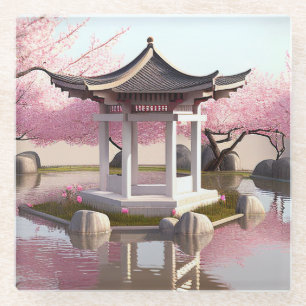 Dessous-de-verre En Verre Nature Beauté Sakura Cherry Blossom Vue jardin