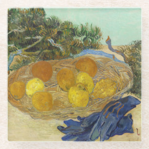 Dessous-de-verre En Verre Nature morte de Van Gogh Oranges Citrons Gants ble