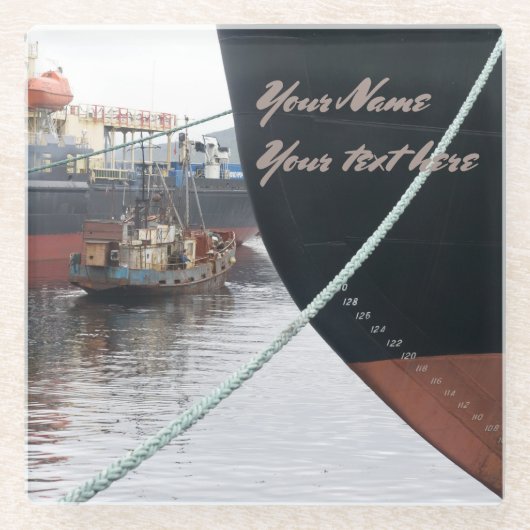 Dessous-de-verre En Verre Navires (Devant)