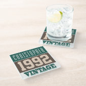 Dessous-de-verre En Verre Né en 1992 avec le nom chrétien (Incliné)