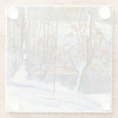 Dessous-de-verre En Verre Neige (Dos)