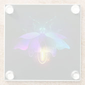 Dessous-de-verre En Verre Neon Firefly sur noir (Dos)