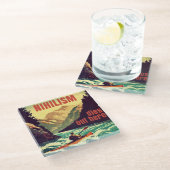 Dessous-de-verre En Verre Nihilisme Décède Ici Kayak (Incliné)