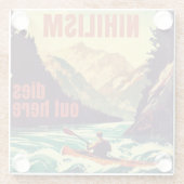 Dessous-de-verre En Verre Nihilisme Décède Ici Kayak (Dos)