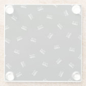 Dessous-de-verre En Verre N'importe quel logo ou image téléchargée | Motif d (Dos)