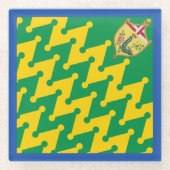 Dessous-de-verre En Verre Nobile Contrada del Bruco (Caterpillar) Palio (Devant)