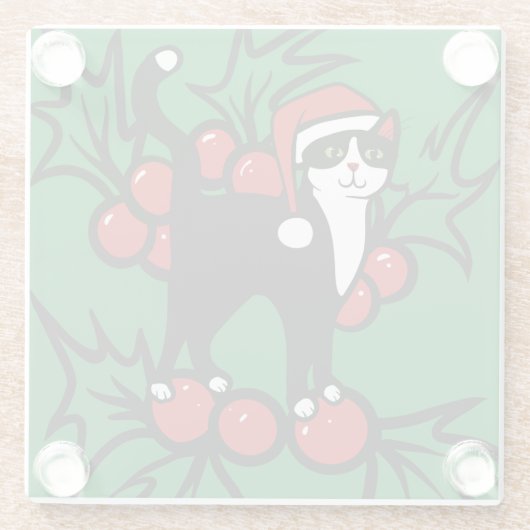 Dessous-de-verre En Verre Noël à Tuxedo (Dos)