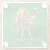 Dessous-de-verre En Verre Noël De Camel Sur Vert (Dos)