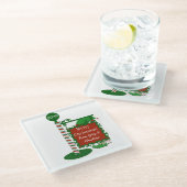 Dessous-de-verre En Verre Noël De Deux Noms Elfes (Incliné)