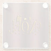 Dessous-de-verre En Verre Noel de Noël rose Gold (Dos)