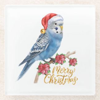 Dessous-de-verre En Verre Noël des perruches