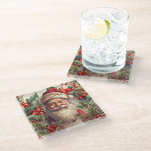 Dessous-de-verre En Verre Noël du Père Noël Saint Nicolas (Incliné)