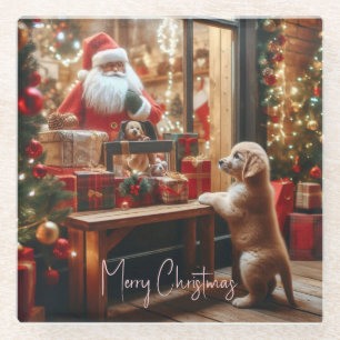 Dessous-de-verre En Verre Noël et Vœux
