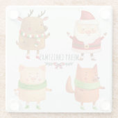 Dessous-de-verre En Verre Noël mignon (Dos)