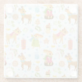 Dessous-de-verre En Verre Noël mignon (Dos)